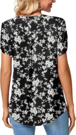 Bestbee Women's Plus Size Short Sleeve Blouses Summer Casual Loose Fit Tops V Neck Tunics - Image 5