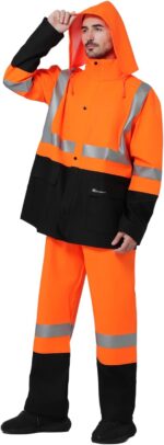 Rain Suit Waterproof Jacket and Trouser Suit Raincoat for Men and Women Outdoor All-Sport - Image 8
