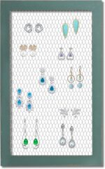 SOFE Hanging Jewelry Organizer-Photo Display Board or Jewelry Organizer Wall Grid Panels-Farmhouse Memo Board for Wall, Chicken Wire Frame Large Bulletin Board-Vision Board for Office Deco - Image 3