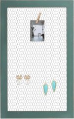 SOFE Hanging Jewelry Organizer-Photo Display Board or Jewelry Organizer Wall Grid Panels-Farmhouse Memo Board for Wall, Chicken Wire Frame Large Bulletin Board-Vision Board for Office Deco - Image 4