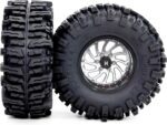 HOBBYSOUL 2.2 Beadlock Wheels and Tires Set, 124mm Tall 2.2 Mud Slingers Tires & Adjustable Offset 2.2 Wheels Rims for 1/10 RC Crawler Everest 10 SCX10 Capra Wraith Upgrades,HS701583 - Image 5