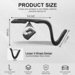 LivTee Black Superior Leather Car Seat Back Headrest Hook, Auto Seat Hook Hangers Interior Accessories for Purse Coats Umbrellas Grocery Bags Handbag, 2-Pack - Image 4