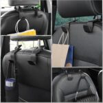 LivTee Black Superior Leather Car Seat Back Headrest Hook, Auto Seat Hook Hangers Interior Accessories for Purse Coats Umbrellas Grocery Bags Handbag, 2-Pack - Image 7
