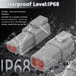 Deutsch Connector Kit with Crimper, 2 3 4 6 8 12 Pin Connector kit, Deutsch Crimp Tool 12-20AWG, Size 16 Solid Contacts 14-20AWG, Pin Removal Tool, Automotive Electrical Wire Connectors - Image 4