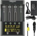 18650 Battery Charger, MIEKLALE 4-Bay 3A Fast Rechargeable Battery Charger with Smart LCD Display,Discharge & Testing Functions for Rechargeable Batteries Li-ion 16340 18650 26650 10440 14500 - Image 2