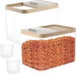 2 Pack 10 lb Dog Food Storage Container Airtight Pet Food Storage Container Cat Food Container Clear Pet Food Storage Bin - Image 2
