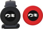 [2 Pack] Princess Cruise Medallion Watch Adapters Holder for Carnival Medallion (2024, 2025,2026),Silicone Accessory Fits Watch Wristbands, Also for Apple AirTag Cat Collar Holder, Black/Red - Image 2