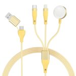 3 in 2 Multi Charging Cable for Apple Watch Charger Fast Charging iWatch Charger Travel USB C/Lightning/Micro Compatible with iWatch Ultra/Series 10/9/8/7/6/SE2/5/4/3/2 & iPhone 16/15/14/Galaxy-6FT - Image 2