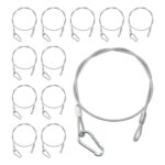 33'' Stage Lights Safety Cables, 170 lb Stainless Steel Security Rope Fall Prevention Safety Cables for Party Lights DJ Light Stage Lighting, 4mm in Diameter, 12 Pack (12, 33 Inch) - Image 2