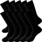 5 Pairs Military Green Socks Army Crew Sock Military Boot Socks for Men Women Working Outdoor - Image 2