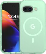 ANNSD for Google Pixel 9A Case,Magnetic Matte Shockproof Cover,Translucent Full Body Protective Multilayer 3 in 1 Anti Drop Anti Scratch for Women Men(Green) - Image 2