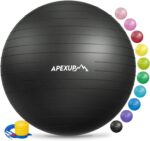 APEXUP Yoga Ball Exercise Ball Anti Slip Heavy Duty for Fitness, Balance & Core Workout - Image 2