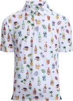 Alex Vando Mens Hawaiian Golf Shirt Moisture Wicking Digital Print Golf Shirts for Men - Image 2