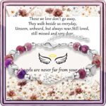 Angel Wings Bracelet loss of mom Memorial Bracelet Gifts Condolences Memorial Gifts Loss of Mother Wings Bracelet Memorial Jewelry Sympathy Memorial Gifts Bracelet Gifts for Bereaved Relatives - Image 2