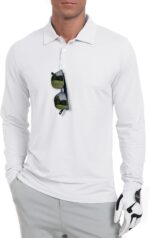 Askdeer Men's Golf Polo Shirts Long Sleeve UPF 50+ Performance Collar Shirts Lightweight Summer Casual Quick Dry Tee - Image 2