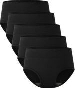 BAMBOO COOL Women's Underwear High Waisted Briefs Full Coverage Soft and Breathable Panties, 5-Pack - Image 2