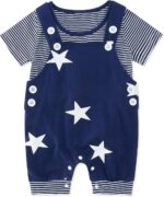 Baby Boys Clothes Set Summer Newborn Shorts Outfits 2pcs Short Sleeve T-shirt Top + Short Overalls - Image 2
