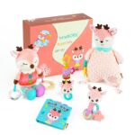 Baby Toys 0-6 Months, 5Pcs Deer Rattle Toy Set, Baby Rattles 0-6 Months with Teething, Hanging Toy for Stroller and Cloth Books, Infant Newborn Boys Girls Shower Gifts 0 3 6 9 12 Months - Image 2