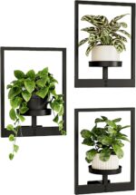 Bamworld Hanging Planters for Indoor Plants Wall Decor Living Room Plant Stand Indoor Wall Planters Plant Hanger Window Plant Shelves 3 Pack for Outdoor Entryway - Image 2