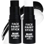 Blue Squid PRO Black and White Face Paint Stick - Waterproof Body Paint For Adults & Kids Eye Black Baseball, Eyeblack Softball -Hypoallergenic Twist-Up Non-Toxic Makeup Stick - Cosplay, Sports & SFX - Image 2