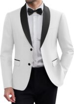 COOFANDY Men Tuxedo Jacket Slim Fit Blazer Suit Jacket Prom Dinner Party Wedding - Image 2