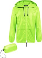 COOFANDY Mens Packable Rain Jacket Lightweight Waterproof Raincoat with Hood Outdoor Rain Gear Travel Hiking Cycling - Image 2