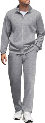 COOFANDY Men's Tracksuits Casual Sweatsuit 2 Piece Full Zip Athletic Jogging Suit Sets Sport Sweat Suit - Image 2