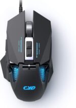CYD C300 Gaming Mouse Wired, Ergonomic RGB Gaming Mouse with 12800 DPI Optical High Precision Sensor, 7 Programmable Macro Shortcuts, Adjustable Weights, PC Gaming Mice Computer Mouse for Gamer Office - Image 2