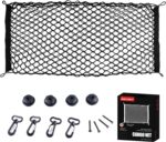Car Rear Cargo Net, Adjustable Elastic Storage Organizer Net, Trunk Cargo Storage Net, Universal Fit for Car, Vehicle, SUV (35.4"x15.8") - Image 2