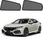 Car Window Shades for 2016-2021 Civic - Rear Side Window Sun Shade for Baby, Breathable Mesh Car Privacy Window Covers, UV Protection & Heat Insulation for Road Trips, Napping, Camping (2 PCS) - Image 2