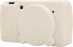 Case for Ricoh GRIII GRIIIX Camera, Soft Silicone GRIII GRIIIX Camera Case Cover with Detachable Lens Cover Lightweight Skin Friendly，Misty White - Image 2
