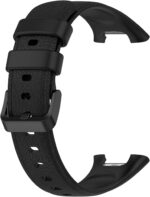 Compatible with Xiaomi Mi Band 7 Pro Replacement Band - Silicone Replacement Wrist Watch Band Strap Compatible with Xiaomi Mi Band 7 Pro(Silicone Black) - Image 2