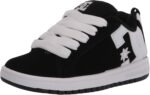 DC boys Court Graffik Skate Shoe, Black/White, 3 Big Kid US - Image 2