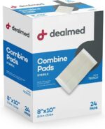 Dealmed Abdominal Combine Pads 8"x10" (24-Pack) Sterile Individually Wrapped, ABD Pads, Absorbent, Non Adherent for Wound Care, Drainage, First Aid, 24/Box (1 Pack) - Image 2