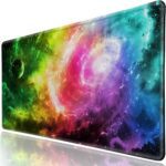 Desk Mat, Desk Matt for Desktop, Desk Pad Mat, XXL Large Mouse Pad for Desk, Anti-Slip Big Mousepad with Stitched Edges, Keyboard Mouse Mat for Computer, Work, Office, Gaming, Spiral Galaxy - Image 2