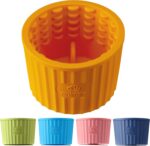 Dog Lick Bowl, Anxiety Relief Dog Licking Mat Freezer Treat Dispenser, Non-Slip Anti-Choking Silicone Slow Feeder Lick Bowl for Small Medium & Large Breed Dogs, BPA Free(Orange,M-L) - Image 2