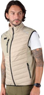 Ellobird Mens Lightweight Puffer Vest Men Work Hiking Casual Winter Cotton Quilted Jacket Workwear - Image 2