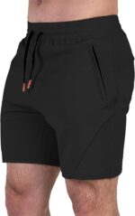 FIRSTGYM Mens Athletic Shorts 7 inch for Casual Running Sports Gym with Zipper Pockets - Image 2