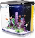 FREESEA 1.4 Gallon Betta Aquarium Starter Kits Square Fish Tank with LED Light and Filter Pump - Image 2