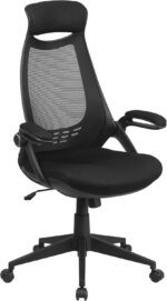 Flash Furniture Ivan High Back Black Mesh Executive Swivel Office Chair with Flip-Up Arms - Image 2