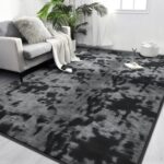 FlyDOIT Large Area Rugs for Living Room Bedroom, 5x8 Ft Tie-Dyed Dark Grey Ultra Soft Comfy Thickened Memory-Foam Indoor Carpets, Cozy Modern Floor Rug for Boys Girls Playroom Dorm Nursery Home Décor - Image 2
