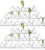 Glasseam Clear Glass Vases for Centerpieces: Mini Flower Vase Set 42Pcs Bud Vases in Bulk - Modern Small Vases for Home Room Wedding Party Dining Table Center Decor - Image 2