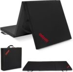 GoSports 2 inch Thick 6 ft x 2 ft Tri-Fold Exercise Fitness Mat - Great For Workouts, Yoga, Stretching - Image 2