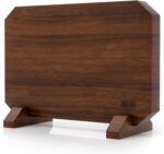HOSHANHO Magnetic Knife Block, Thickened Acacia Wood Kitchen Knife Holder Stand with Strong Magnets, Multifunctional Double Side Knife Storage Organizer for Kitchen Counter - Image 2