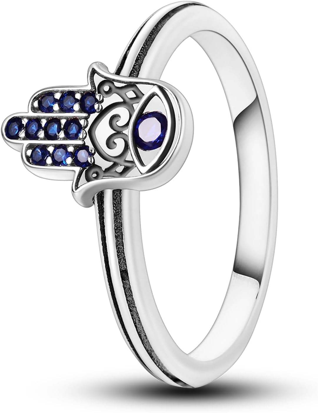 Hapour 925 Sterling Silver Gorgeous Ring with Cactus Cubic Zirconia,Stackable Vintage Rings Personalized Rings for Women Size 6-9 - Image 2