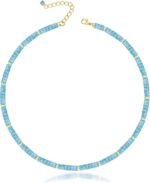 Heishi Style Gemstones/Natural Pearls Beaded Choker Necklace for Women, Handmade Jewelry Gifts for Her - Image 2