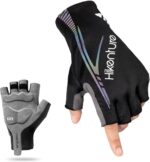 Hikenture Mens Cycling Gloves,5MM Padded Bike Gloves,Breathable & Anti-Slip Half Finger Bicycle Gloves - Image 2