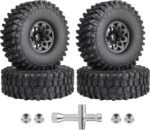 HobbyPark Pre Mounted 12mm Hex Plastic 1.9 Beadlock Wheels and Tires Height 120mm / 4.72inch Built-in Wheel Weights Foam for 1/10 RC Crawler Axial SCX10 II III TRX4, Set of 4 - Image 2