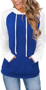 Hoodies for Women Lightweight Long Sleeve Sweatshirt Loose Fit Color Block Tunic Tops with Pockets 2025 - Image 2