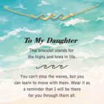 IEFLIFE Bracelets Gifts for Women- 14K Gold Plated Zirconia Wave Bracelets for Women, Birthday Retirement Gift for Mom Daughter Sister, Friendship Friend Birthday Gifts for Best Friend Sister Jewelry - Image 2